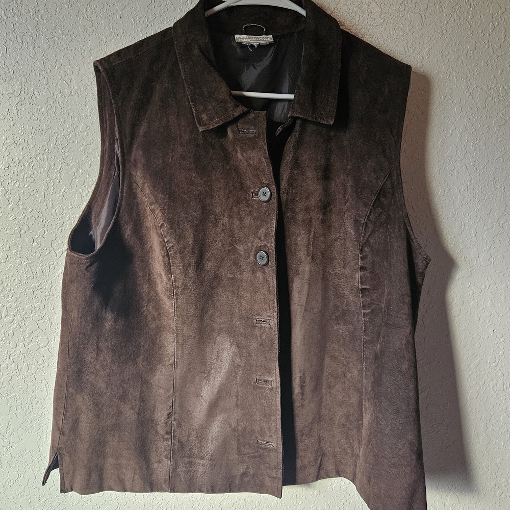 Brown Suede Women's Vest